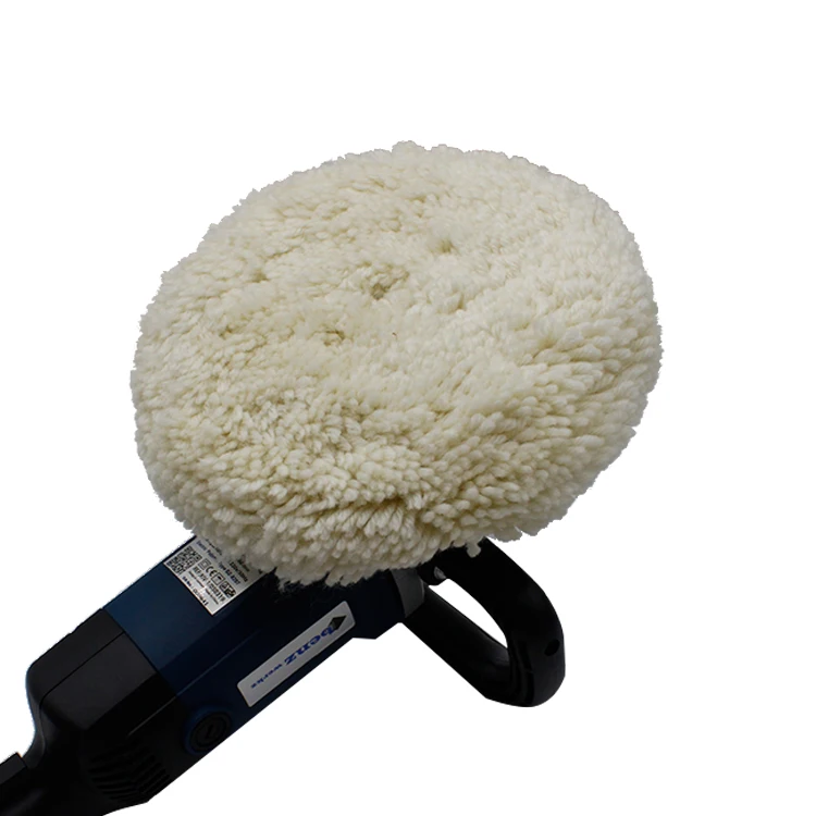 Wool Polishing Cutting Pads Hook Loop Polishing Pad for Compound, Cutting and Polishing Car Polishing Pad Backing Plate 7 Inch