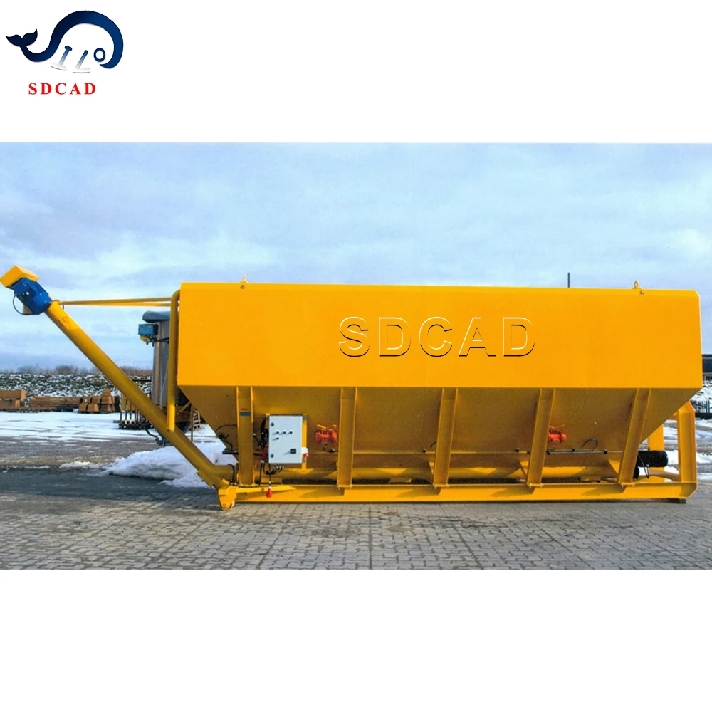 SDCAD Brand China Good Quality factory supply 80 Ton horizontal cement silo