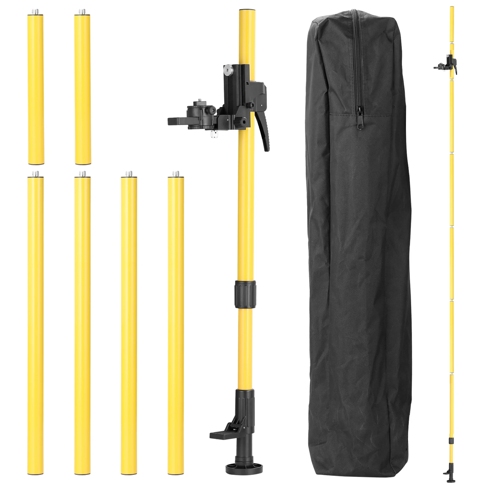 Max 4.2m Height Adjustable Line Leveler Stand Bar Telescopic Bracket 1/4' Thread Lift Extend Holder for Laser Level