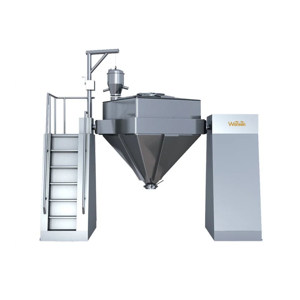 high speed capacity double square cone mixer for mixing process