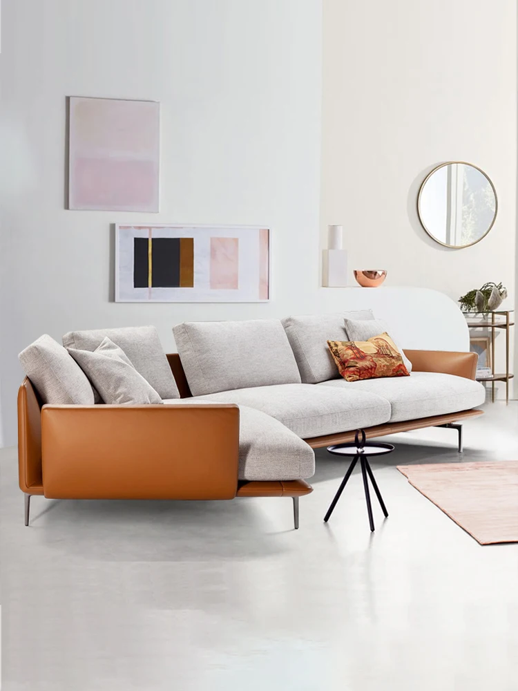 Luxury leather 2 3 seater sectional corner couch sofa set furniture  living room convertible sofa