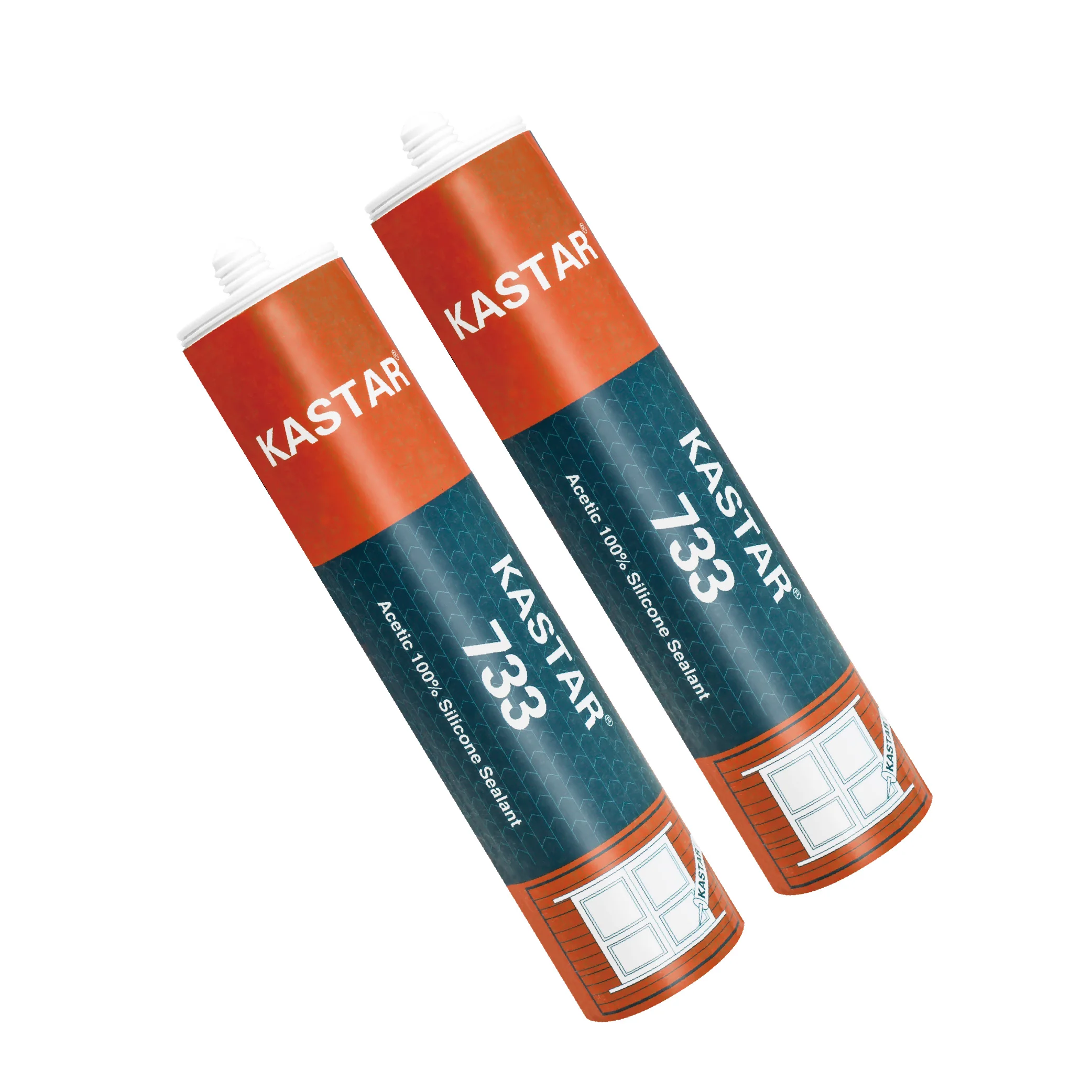 KASTAR Acetoxy Acetic 100%Cure Silicone Sealant Cartridge Price Production Line Weatherproof two component silicone sealant