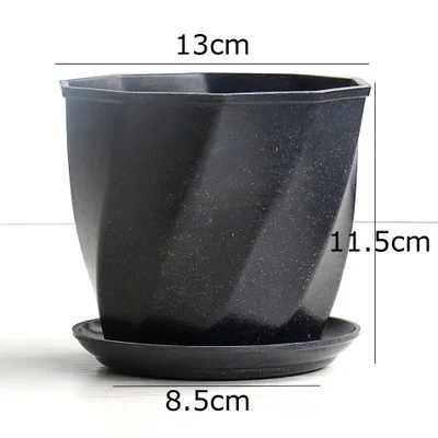 Unbreakable bamboo fiber flower pot durable BPA free eco plastic flower pot Garden planter stand