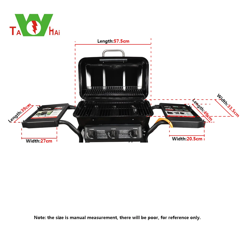 Tahai outdoor portable gas grill bbq table home barbecue gas grill bbq