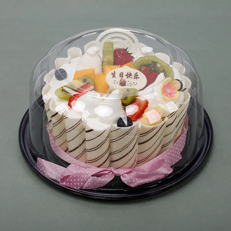 Низкая цена, материал для домашних животных, круглые пластиковые одноразовые контейнеры для тортов, в наличии, коробки для тортов