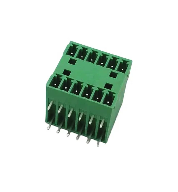 3.5mm plug in strip pcb green connector FPH1.5-XX-350-01 double level din rail mounted terminal block