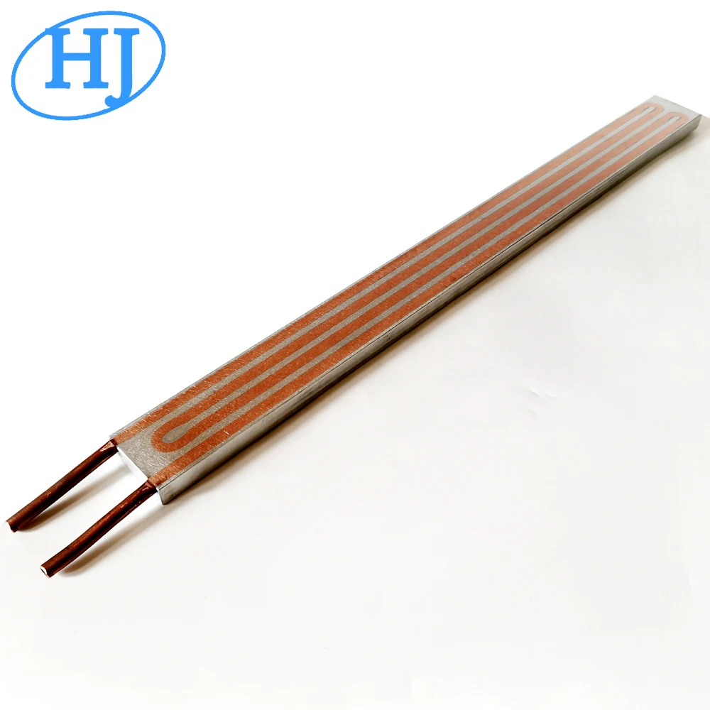 Embedded cooper tubes aluminum cold plate water cooling plate 40x480x12mm