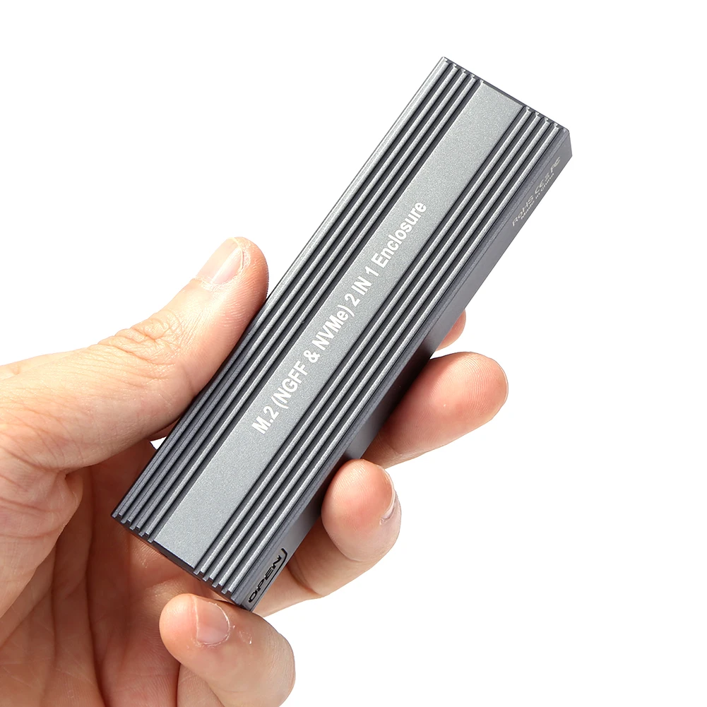 Корпус внешнего жесткого диска Usb3.1 Type C 10 Гбит/с m2 sata/pcie двойной протокол ngff Ssd B M key M.2 Nvme корпус