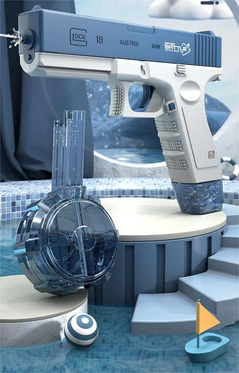 Summer Outdoor Toys Automatic Battery Powered Water Gun Unisex Electric Glock Toy Water Gun