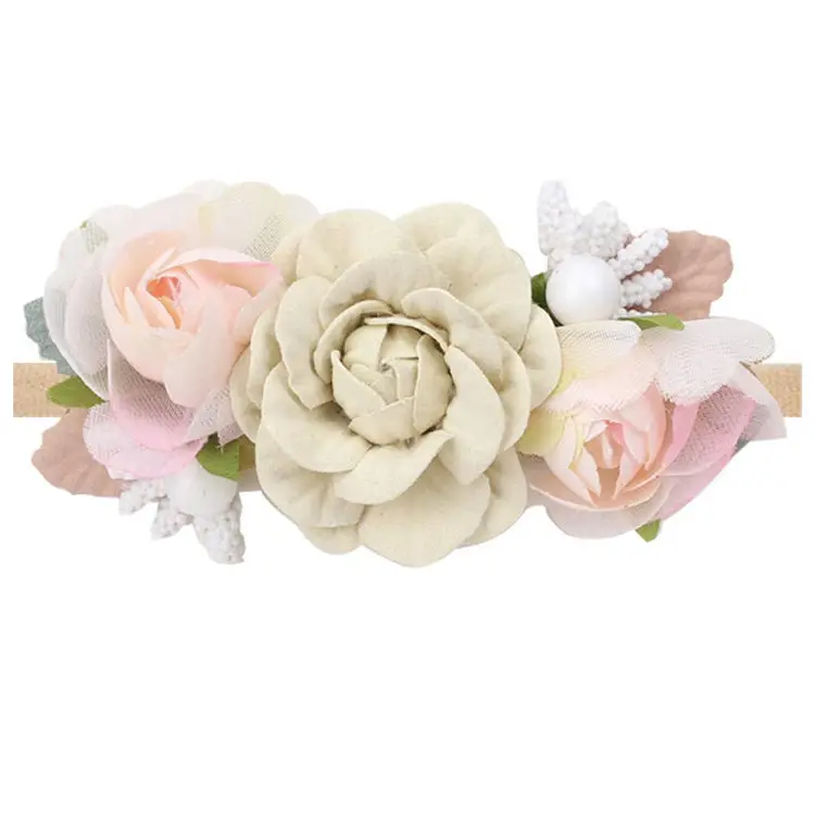 Handmade Flower Headband Infant Nylon Headband Baby Hairbands