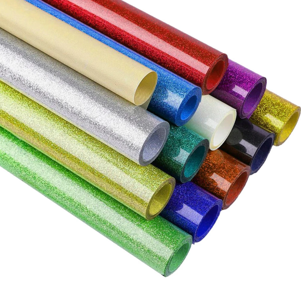 30*25 Htv Vinyl Glitter Reflective Logo Heat Press  Machine Transfer Sublimation Printed Film For Cricut Cutter Clothes T-Shirts