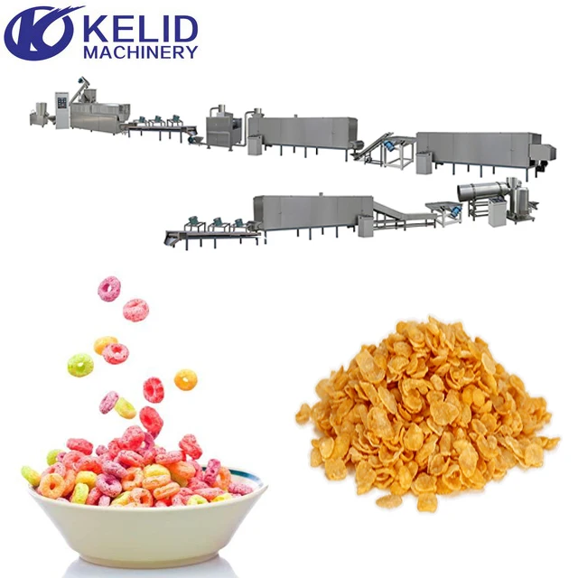Crispy Maize Corn Flakes Breakfast Cereal Processing Manufacturing Plant