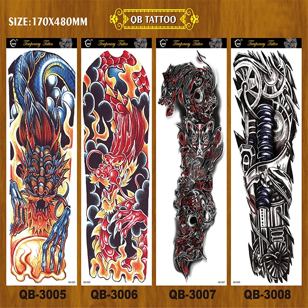 Body Tattoo Sticker Temporary Tattoo Custom Design Dark Series Sexy Customized TOXIC COLOR custom temporary tattoo