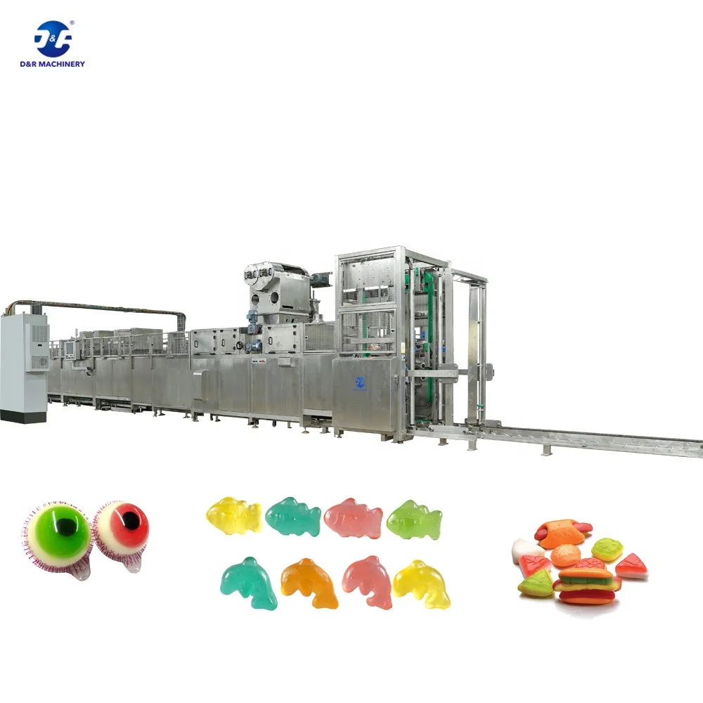 China Pectin Gealtin Starch Mogul Line Soft Candy Making Machine Jelly Candy Production Line Candy Mogul Line