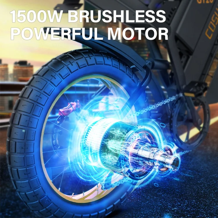 Coswheel GT20 Best Factory Price 48V 1500W Fat Tyre E Bike Mountain Dirt Bikes for Sale E-Bike Electric Bike