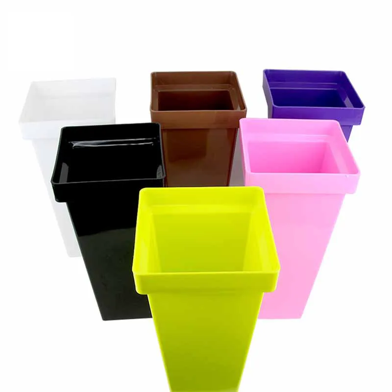 Square flower shop European sturdy flowers household plastic flowerpot flower bucket pot