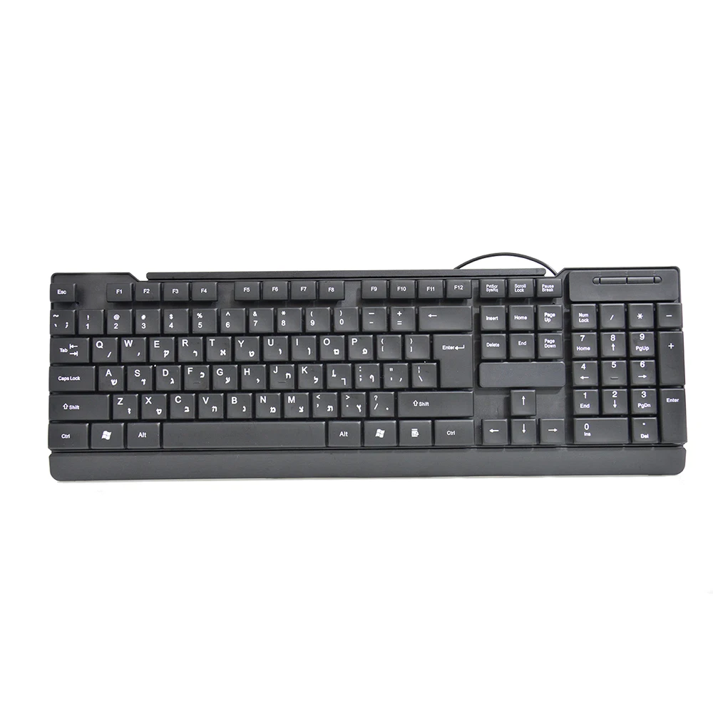 Factory Price Custom Logo Russian Portuguese Spanish Arabic French Layout 104 keys Ergonomic keyboard USB Wired Keyboard