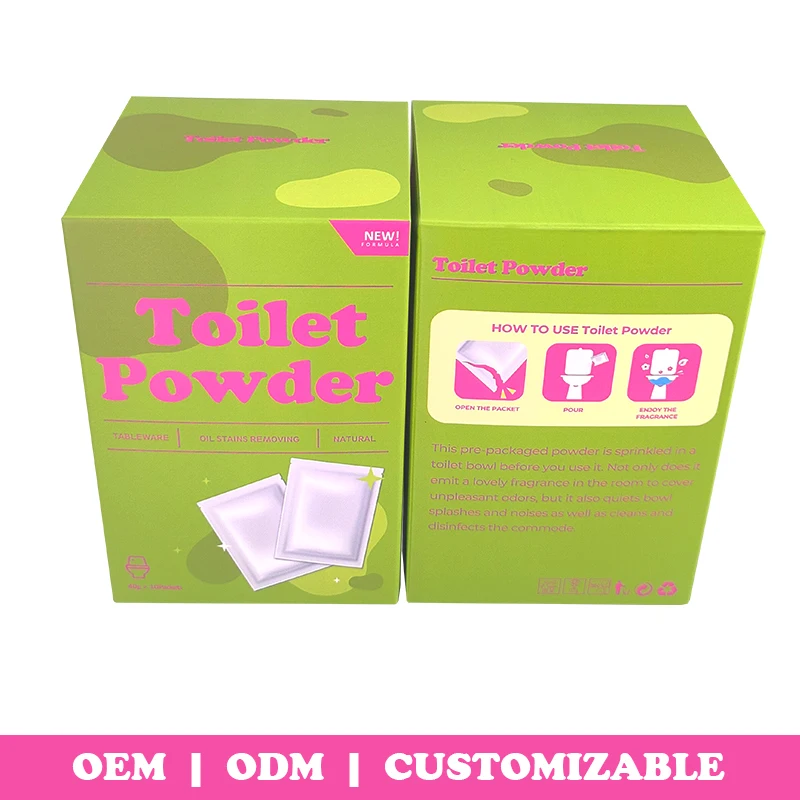 Toilet Oxygen Powder Purification Toilet Cleaner Strong Decontamination Yellow Deodorization Foaming Toilet Cleaning Powder