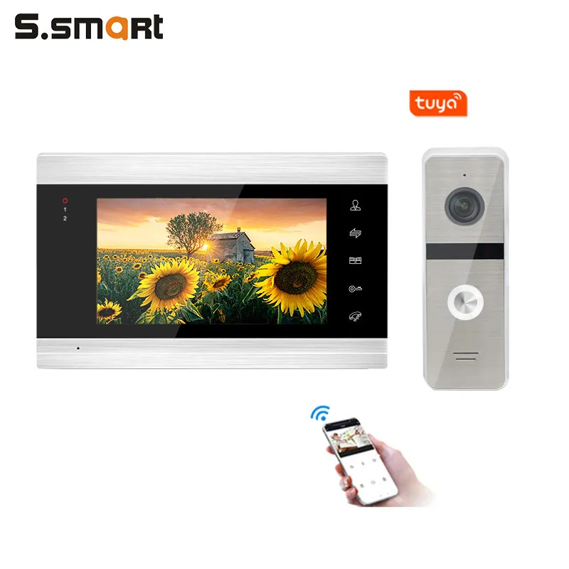 Hot 7inch 1080P Visual Door Phone System IP Motion Detection WIFI Smart Wireless Video Intercom Camera Door Bell Ring Doorbell