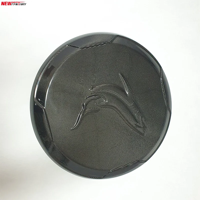 TopCar Carbon Fiber Rear Wheel Spare Tire Cover For Mercedes-Benz G Class W463 2005-2018 3K Gloss Black