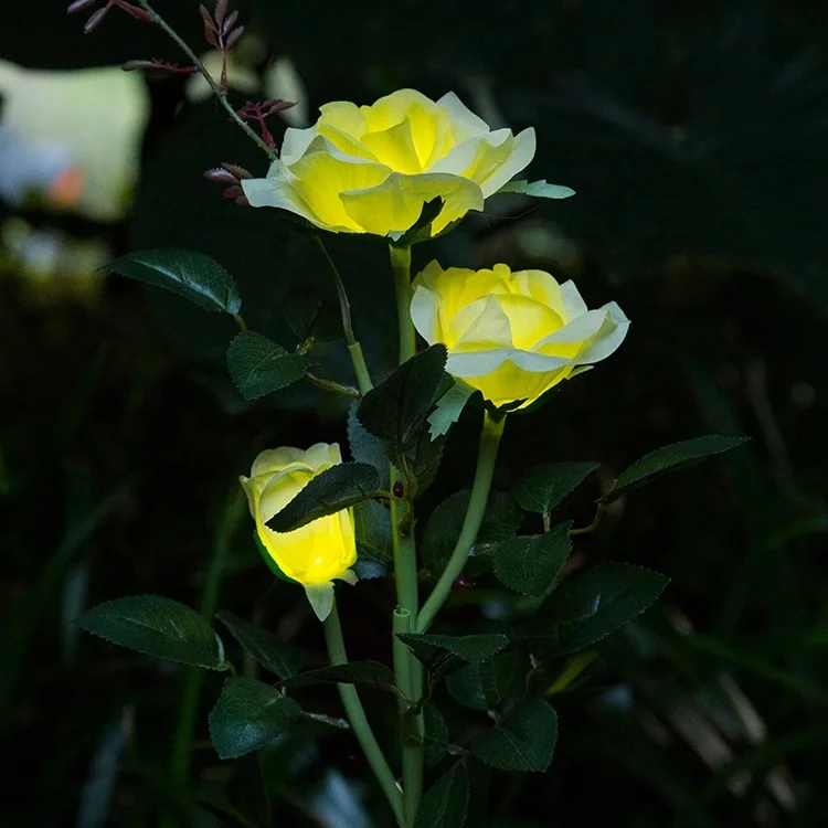  Anniversary Event Decor Outdoor Use Solar Flower