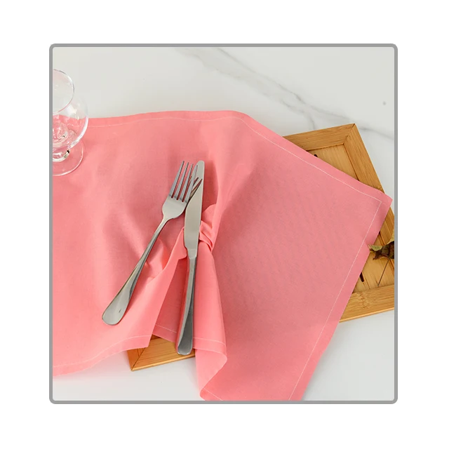5 Star Hotel Printed Logo Peach Dining Napkins Cloth Restaurant Airlines