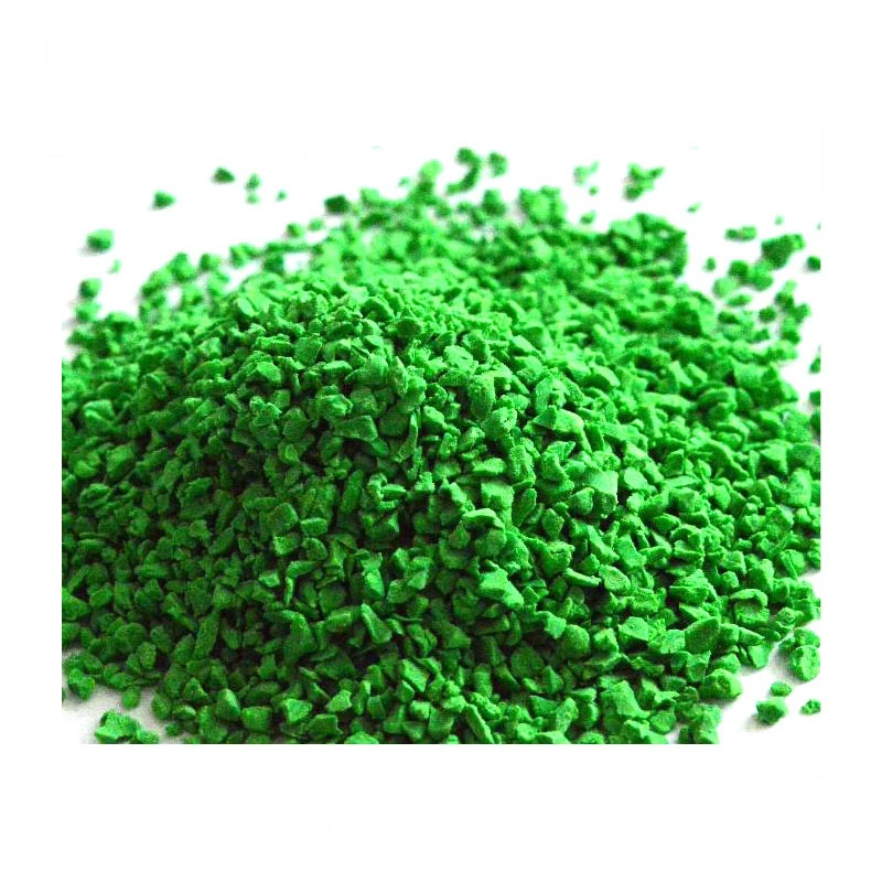 Varieties of EPDM granules for playground surface wetpour mixing with Pu binder