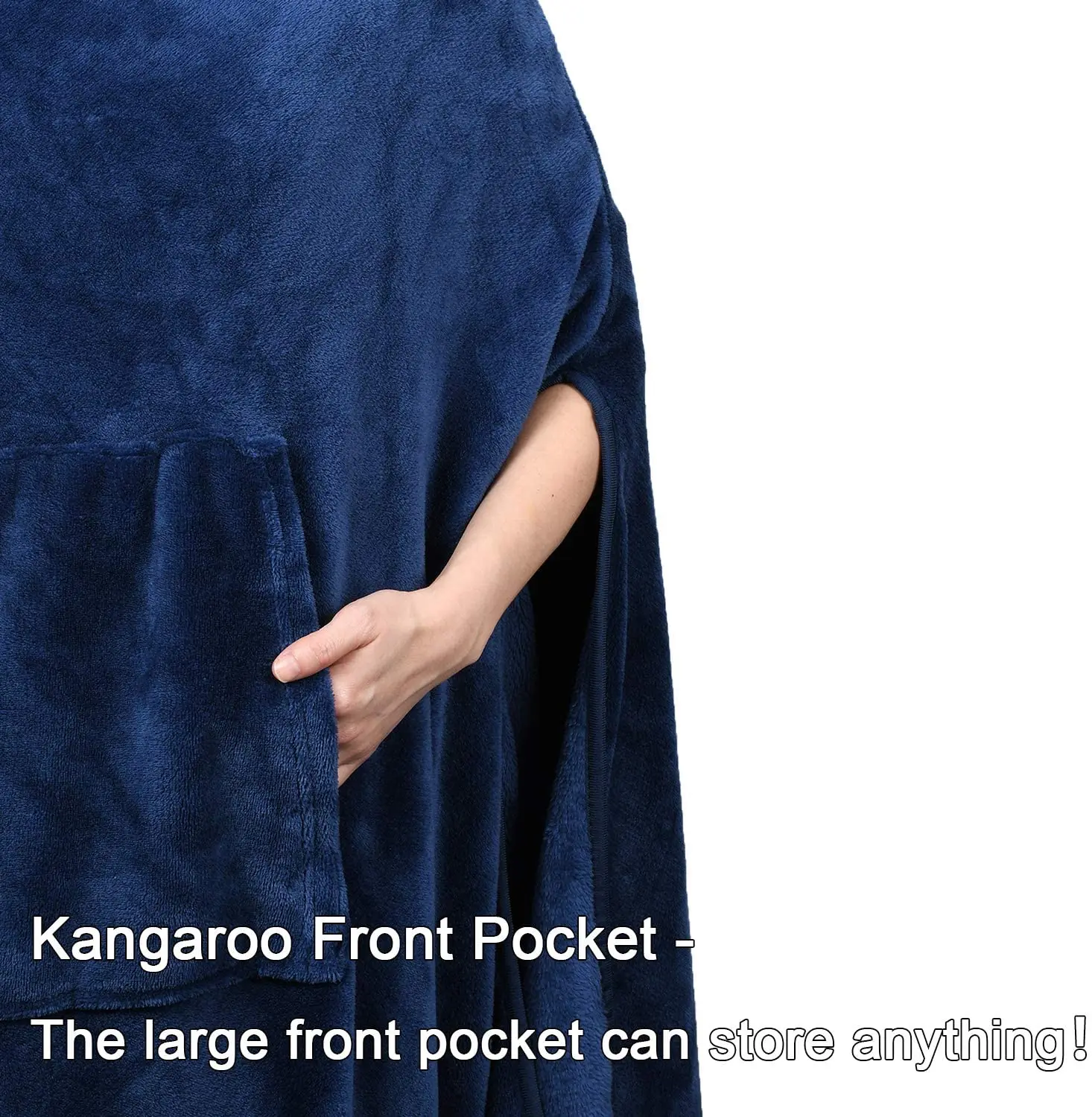 Hot Selling tv blanket flannel fleece wearable blanket with sleeve for winter