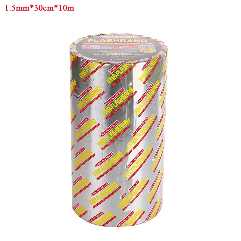 Wholesale 1.5mm thickness high adhesive bitumen tape aluminum foil flashing tape for repairing road/roof