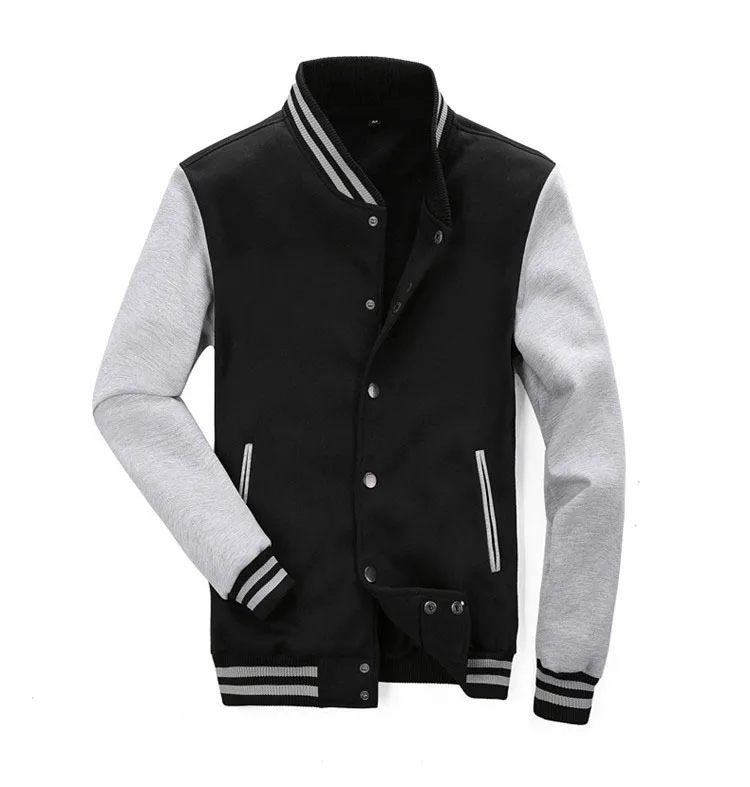 OEM Embroidery Custom logo Men Baseball Jacket Street Leather Varsity Jackets For Men