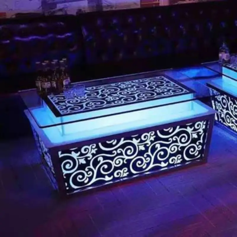 Cool Bar Furniture/ Nightclub/ KTV/ Night Club/Led Cube Table Wholesale Hookah Lounge Furniture BNCT215