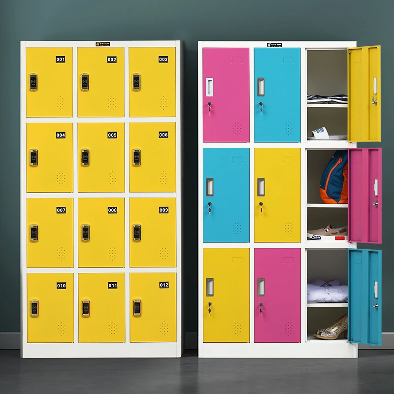 Locker Steel 9 Compartment Locker Metal Door Armadietto Della Scuola Durable Gym multi-door 12 compartments steel locker