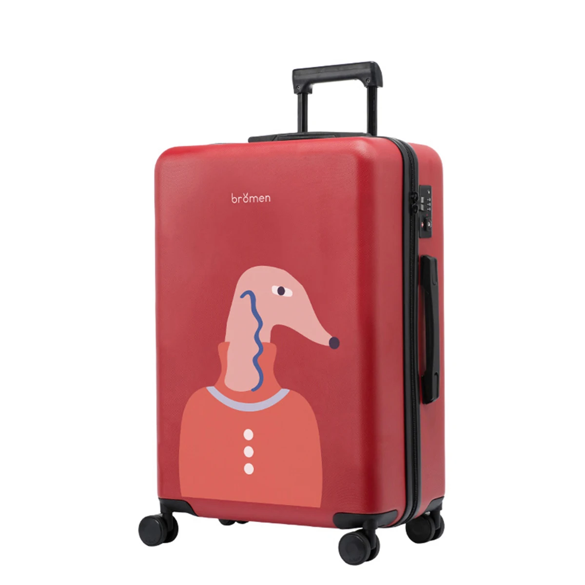 ONEBOX PC/ABS чемодан высокое качество модная серия red dog матовый чехол на