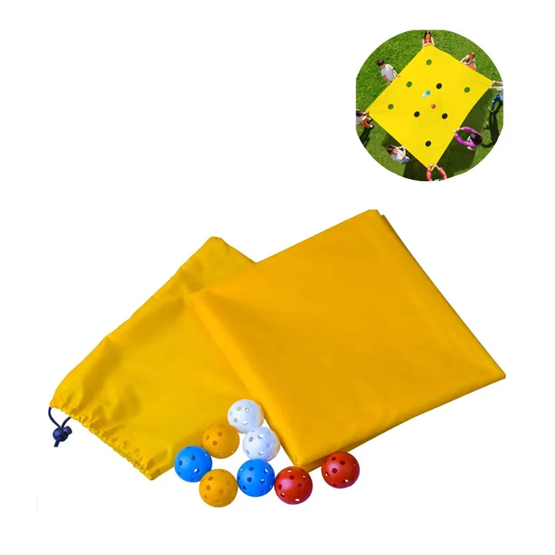 Teamwork Group Learning Fun Playing Hole Tarp Team Building Exercise Activities Games