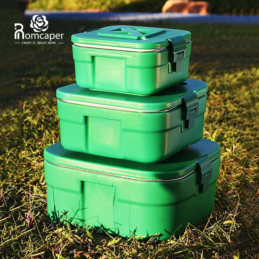 Wholesale Multi-function Square Stainless Steel Insulation Barrel Travel Portable Picnic Outdoor Food Warmer Ice Cooler Box