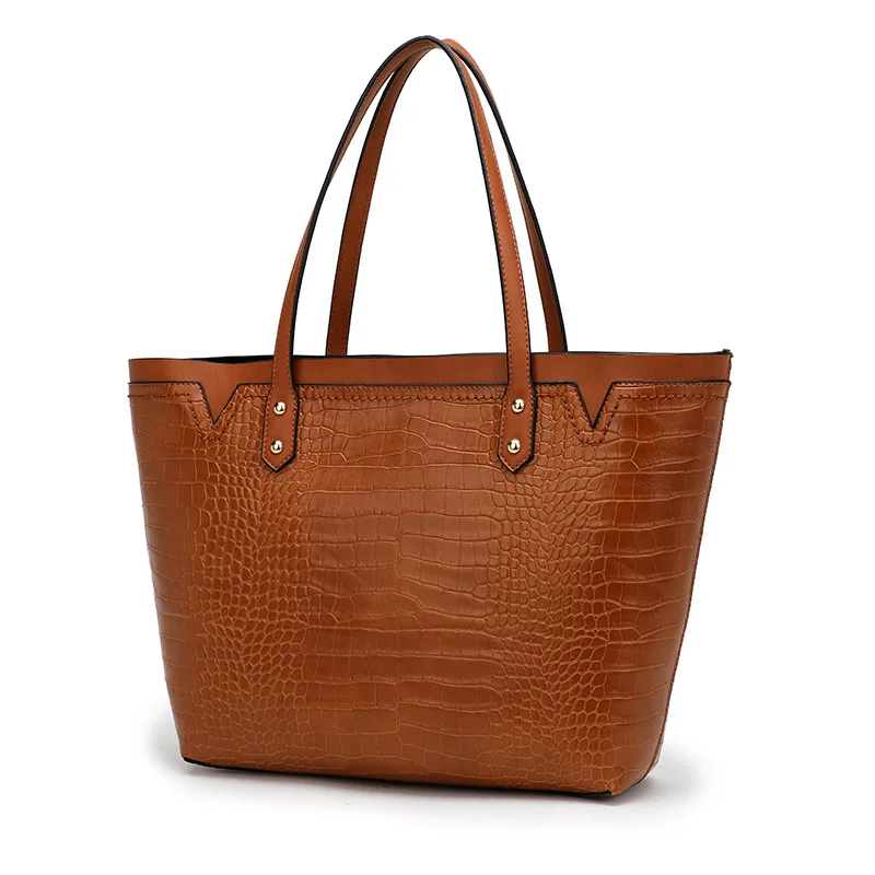 2020 Luxury handbags women bags Guangzhou leather factory crocodile elegance ladies import handbag from china