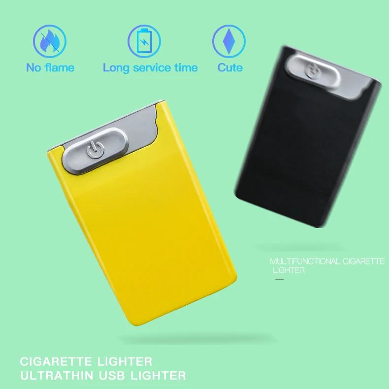 Business gifts rechargeable fancy cigarette square USB coil lighter