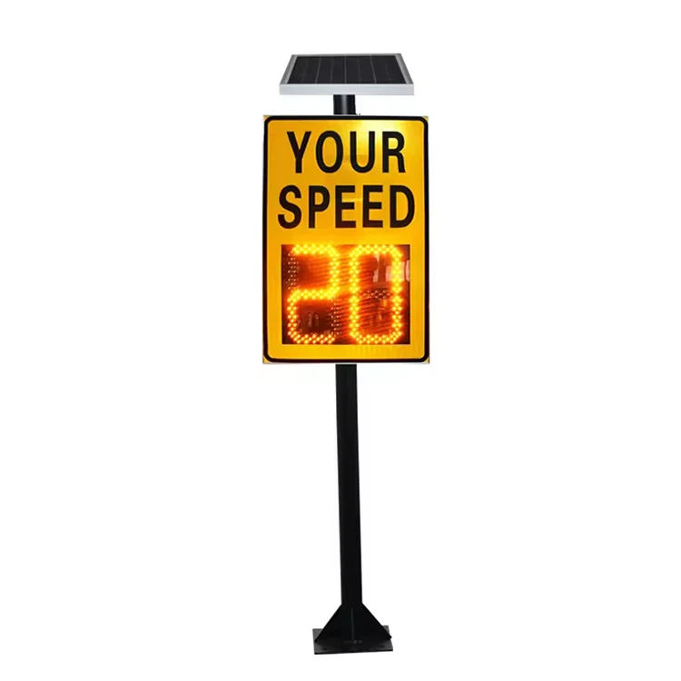 Solar Powered LED Radar Sensors Controlled Traffic Speed Sign Solar Powered Limit Signs
