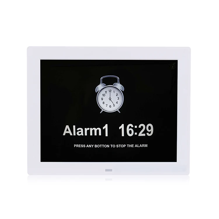 Large display remote control bedside dementia memory loss 8 10 12 inch led digital clock temperature display