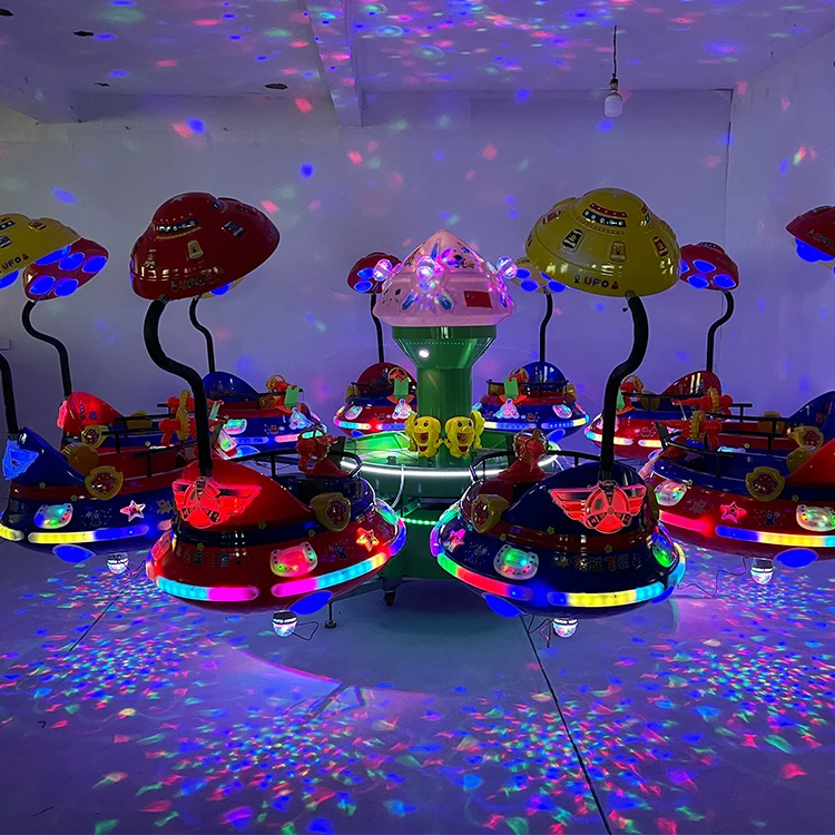 Funny amusement park kiddy ride merry go rounds and mechanical electric small music carousel