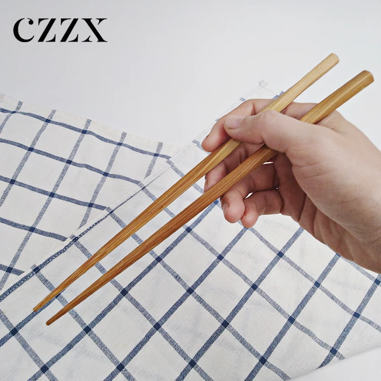 China manufacturer stocked eco-friendly reusable twist shape bamboo chopsticks for cooking and eating