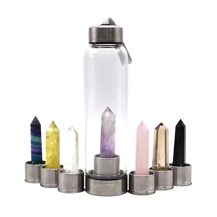 2021 quality column glass post wand custom crystal drinking cup craft for gift