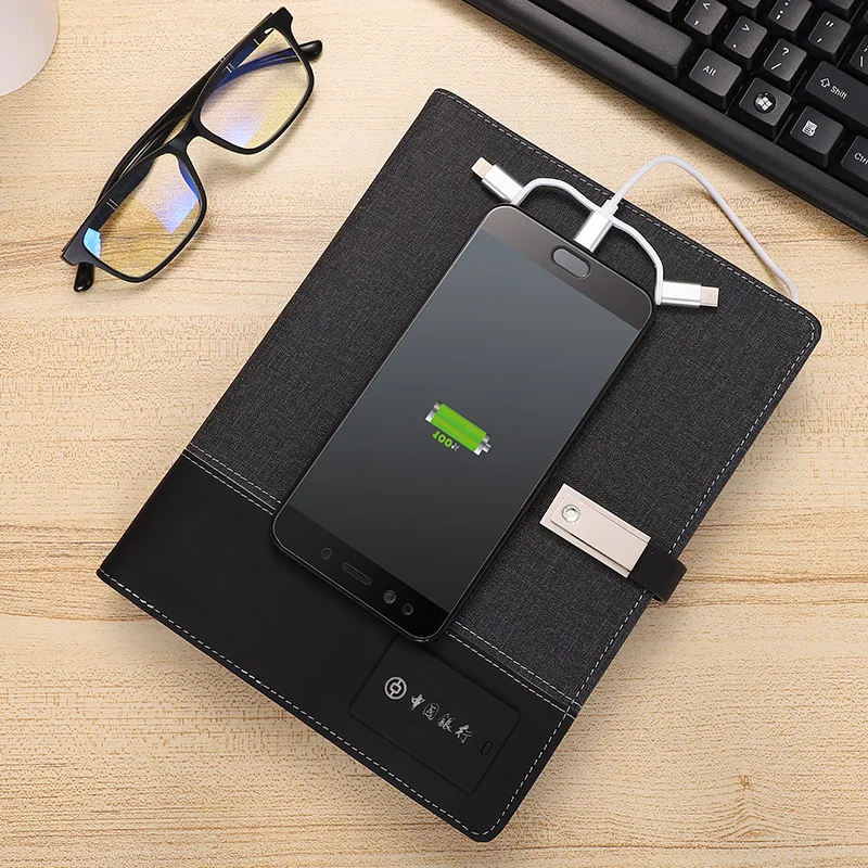  Планировщик блокнот с пауэрбанком и usb быстрое зарядное устройство дневник