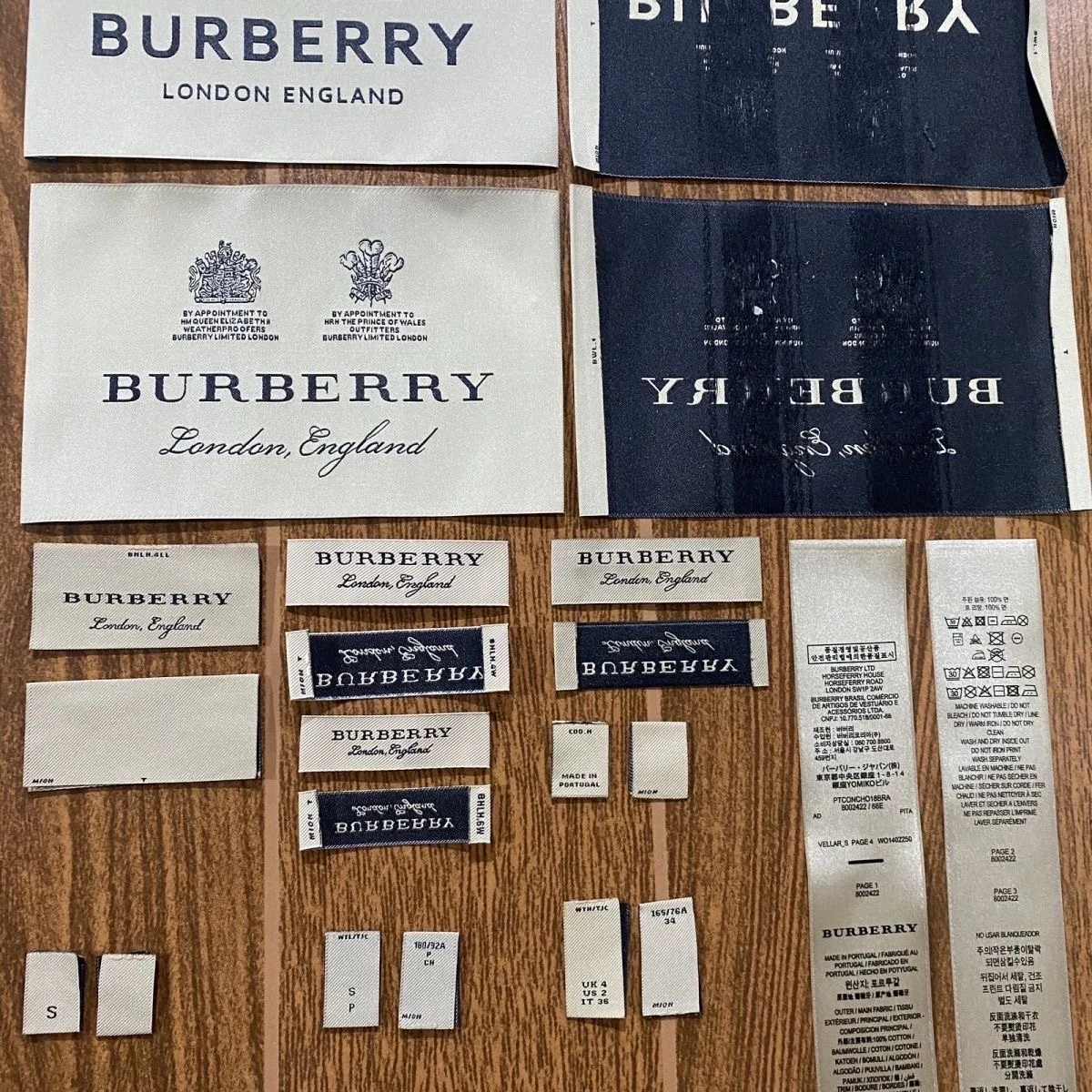 Woven label brand logo Bur Custom Logo Polyester and cotton Garment Woven Label Patch Sew on Clothing Washable Main Labels