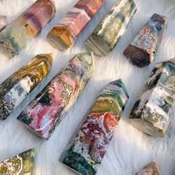 hot sale 2022 donghai crystal Superior Quality colorful ocean jasper oj tower  Energy healing Crystal Crafts points tower
