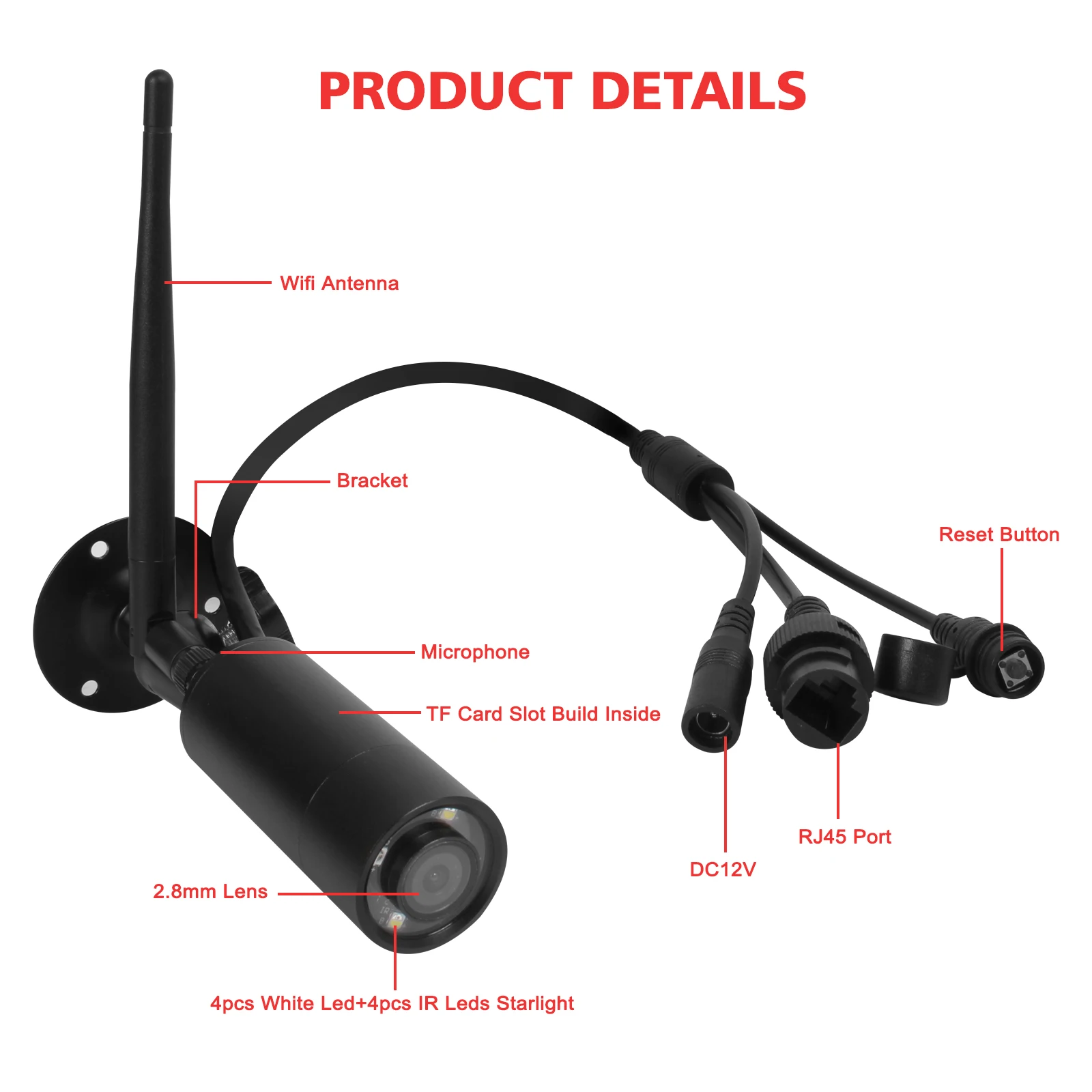 1080P 2.8mm Lens Portable Mini Hidden Camera Wifi Wireless SD Card Slot Small CCTV Cameras