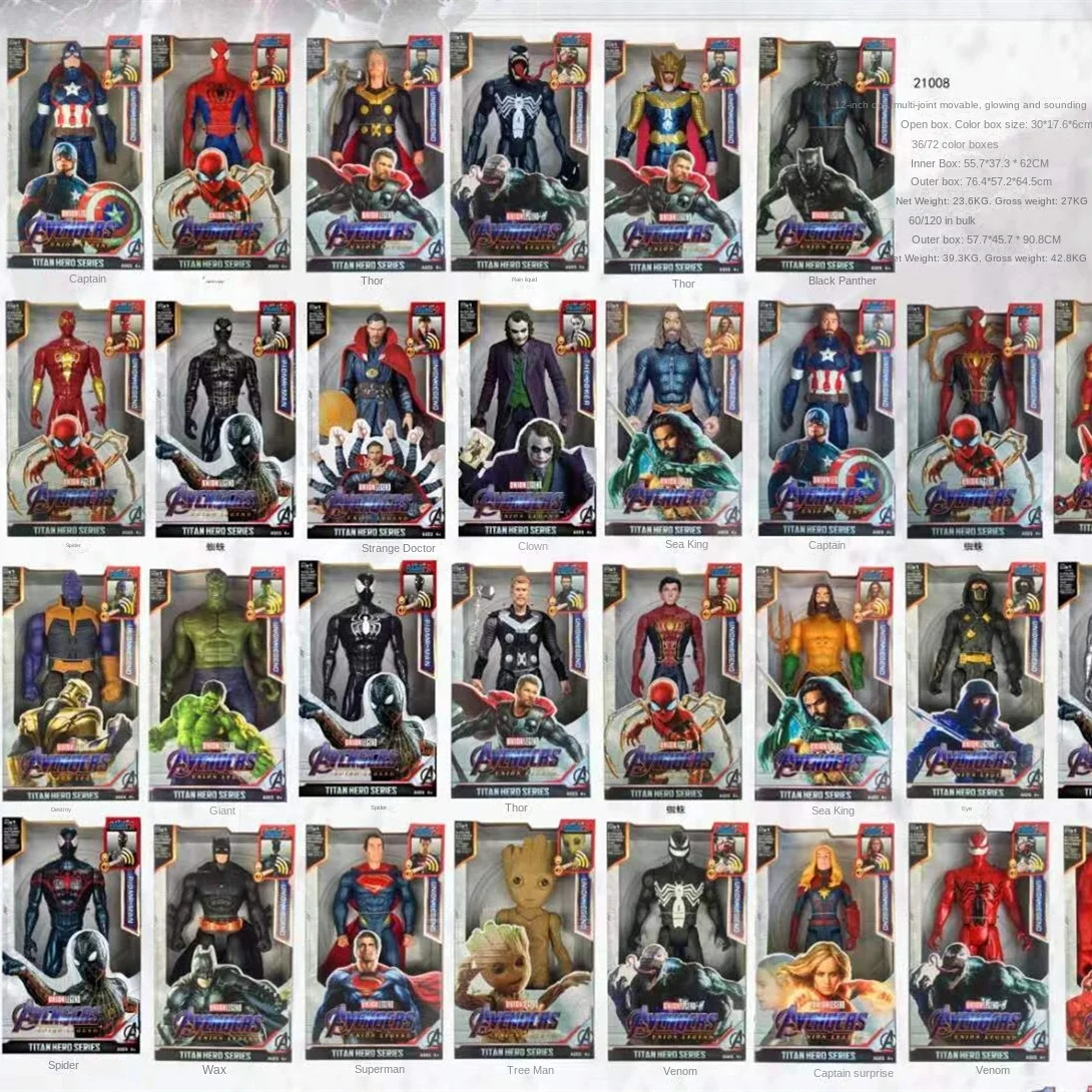 Avenge, Iron Ma, Spider Man, Captai America, Doll Handmade12 inch