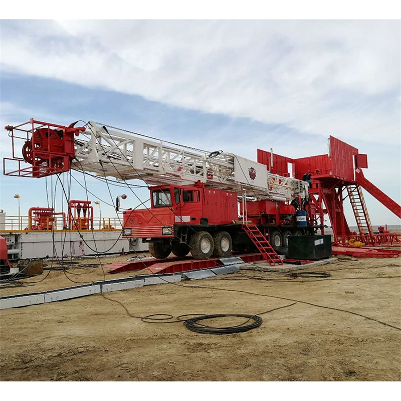 Api XJ450 Truck-Mounted Mobile oilfield rigs Oil Drilling Rig for oil rigs workover