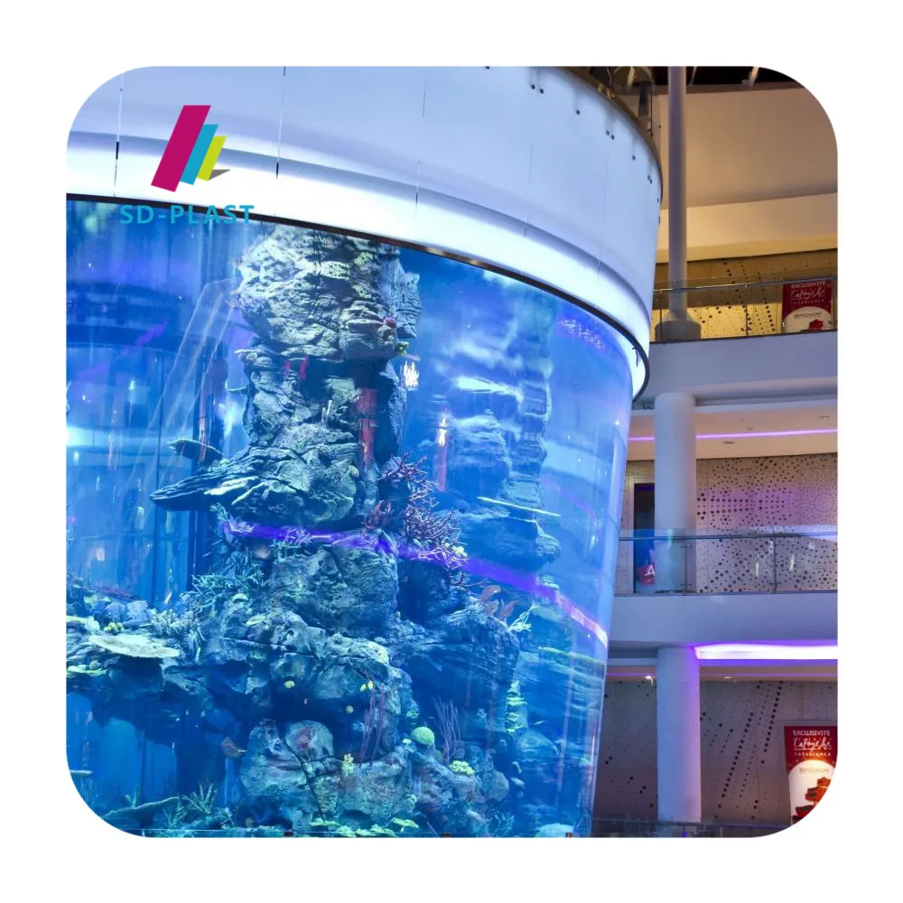 SD Large Acrylic Sheet Customized Cylinder Acrylic Aquarium large acrylic tube aquarium