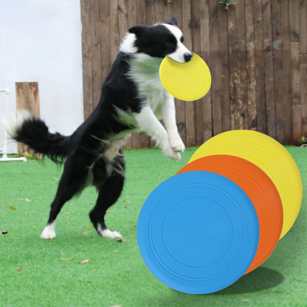 Silicone Custom Logo Pet Portable Bowl Dog Toy Flying Discs Pet Silicone Rubber Flying Discs Dog Flying Disc